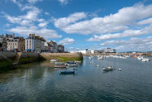 a landscape of Brittany in summer, France. sea, color of this region in summer