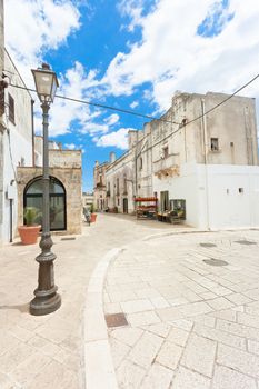 Specchia, Apulia, Italy - Historic crossroads in the old town of Soecchia