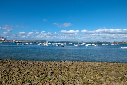 a landscape of Brittany in summer, France. sea, color of this region in summer