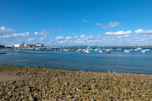 a landscape of Brittany in summer, France. sea, color of this region in summer