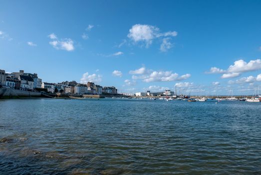 a landscape of Brittany in summer, France. sea, color of this region in summer