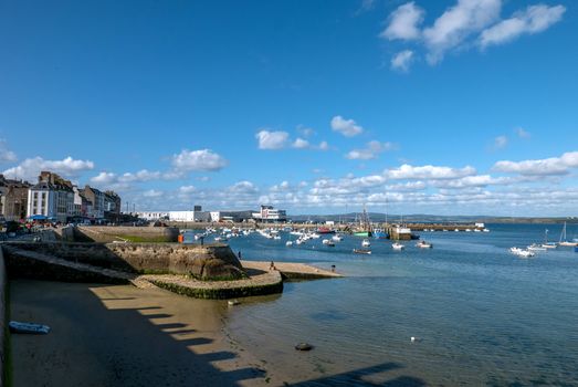 a landscape of Brittany in summer, France. sea, color of this region in summer