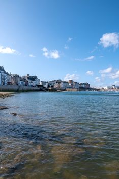 a landscape of Brittany in summer, France. sea, color of this region in summer