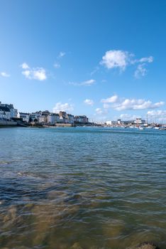 a landscape of Brittany in summer, France. sea, color of this region in summer