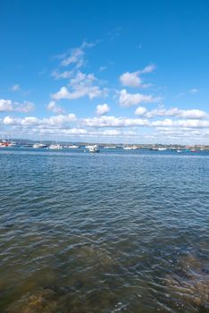 a landscape of Brittany in summer, France. sea, color of this region in summer