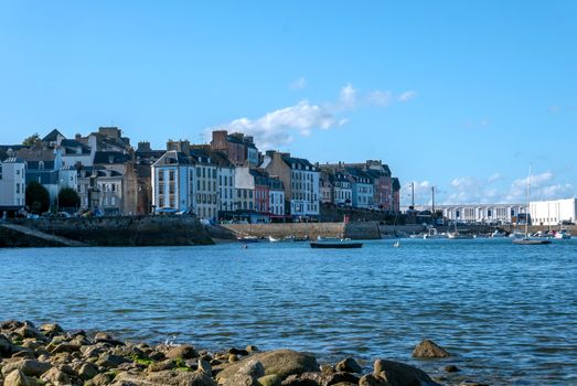 a landscape of Brittany in summer, France. sea, color of this region in summer