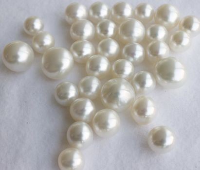 White south sea pearls in varying sizes and shapes.