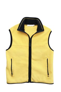 Yellow vest isolated on the white background