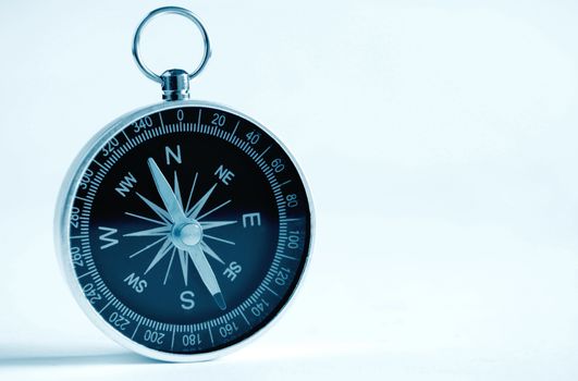 compass to determine the path and navigation.