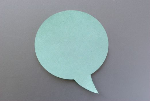 one speech bubbles on gray background