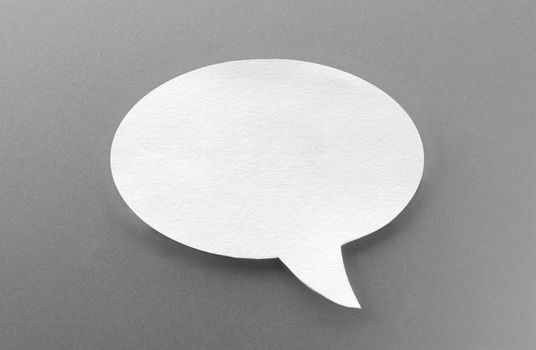 one speech bubbles on gray background