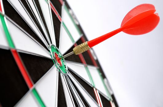 darts arrows in the target center