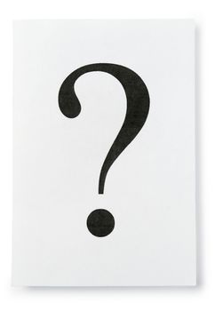 big question mark on a white sheet of paper