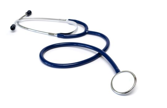 Stethoscope on a white background. Medical instrument.