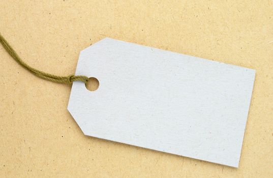 Label from a cardboard on a white background