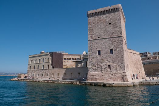 entrance to the old port of Marseille, France. boat ride