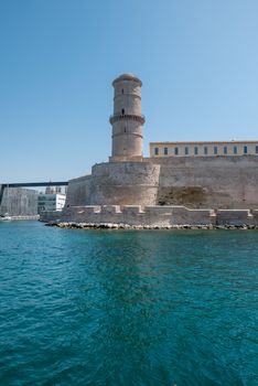 entrance to the old port of Marseille, France. boat ride