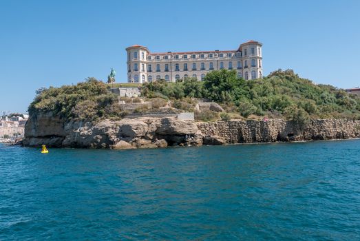 entrance to the old port of Marseille, France. boat ride