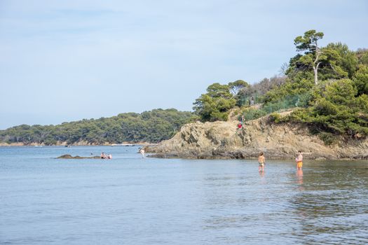 beach of Carbet on the peninsula of gien.
Cote du var in the south of France