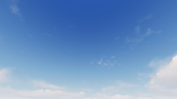 Cloudy blue sky abstract background, blue sky background with tiny clouds, 3d rendering

