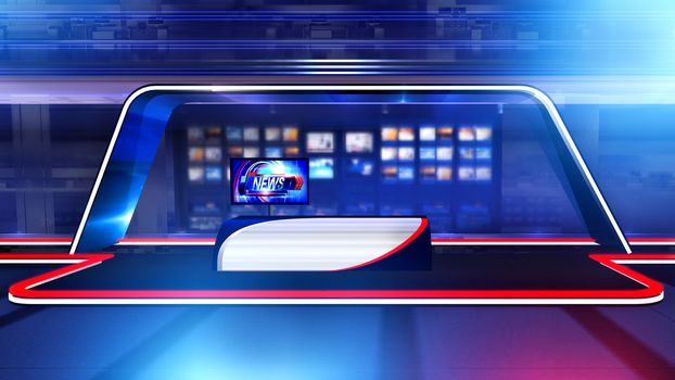 3D rendering background is perfect for any type of news or information presentation. The background features a stylish and clean layout