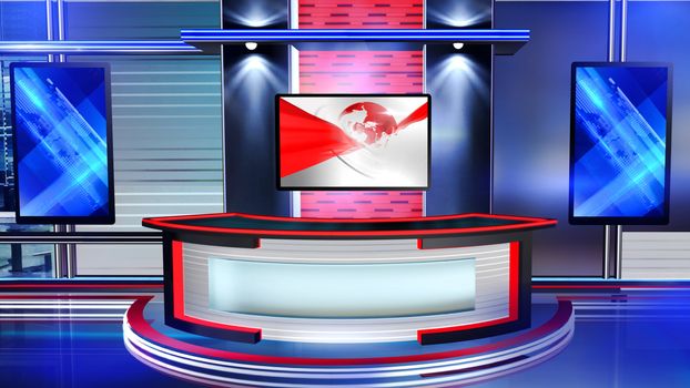 3D rendering background is perfect for any type of news or information presentation. The background features a stylish and clean layout