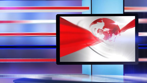 3D rendering background is perfect for any type of news or information presentation. The background features a stylish and clean layout