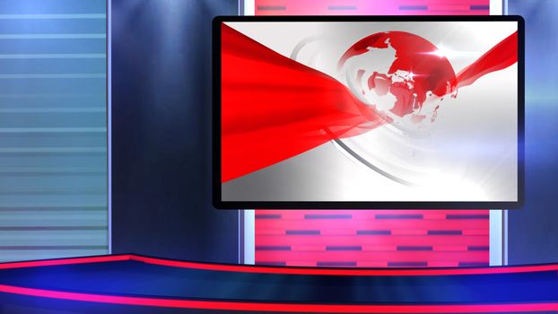 3D rendering background is perfect for any type of news or information presentation. The background features a stylish and clean layout