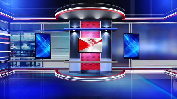 3D rendering background is perfect for any type of news or information presentation. The background features a stylish and clean layout