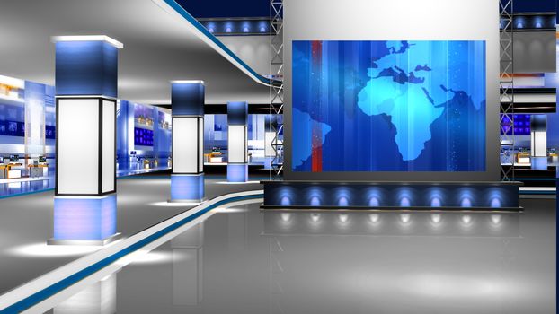 3D rendering background is perfect for any type of news or information presentation. The background features a stylish and clean layout