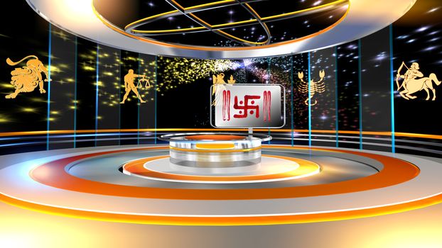 3D rendering background is perfect for any type of news or information presentation. The background features a stylish and clean layout