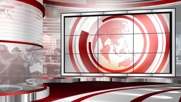 3D rendering background is perfect for any type of news or information presentation. The background features a stylish and clean layout