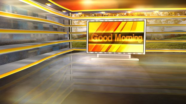 3D rendering background is perfect for any type of news or information presentation. The background features a stylish and clean layout