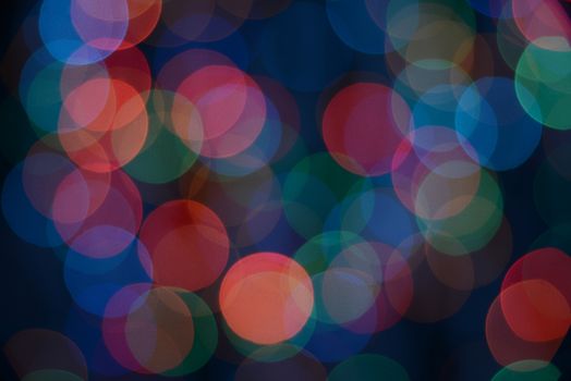 Abstract multicolor dark defocused Light Bokeh Background