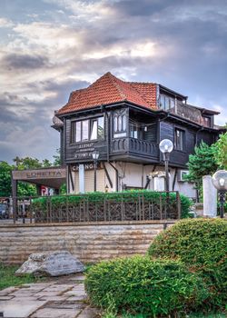 Nessebar, Bulgaria – 07.10.2019. Streets of the old town of Nessebar on a  summer evening