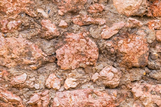 Natural background-rough stone surface of a rock of brown color