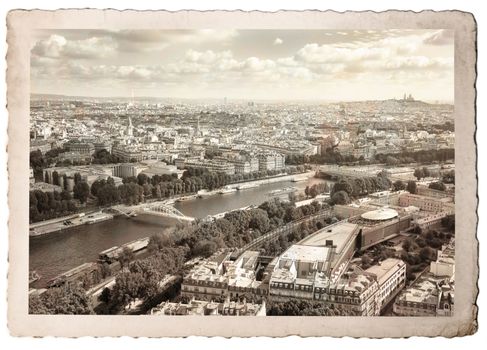 panorama of Paris from the Eiffel Tower