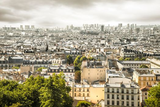 panorama of Paris from Montmartre