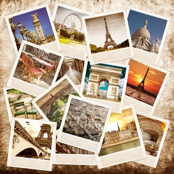 a collage of images of Paris