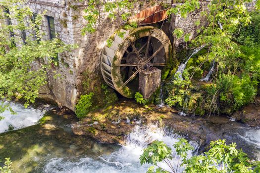 Old water mill in Livadeia, Greece.