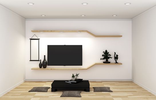 TV on room. 3D rendering 