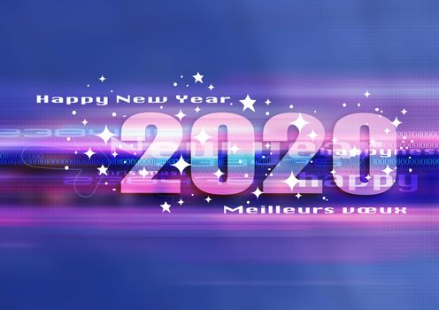 design to wish you an happy new year 2020