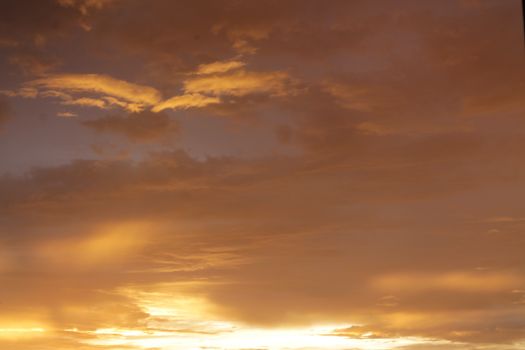 Yellow cloud sky at dawn