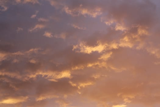 Yellow cloud sky at dawn