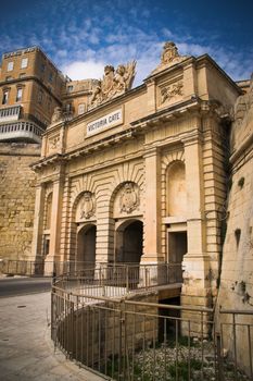 The Victoria gate, one of the entrances to Valletta, capital of Malta