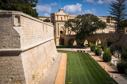 main entrance gate of Mdina,Maltas ancient capital, know from GoT