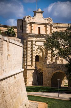 main entrance gate of Mdina,Maltas ancient capital, know from GoT