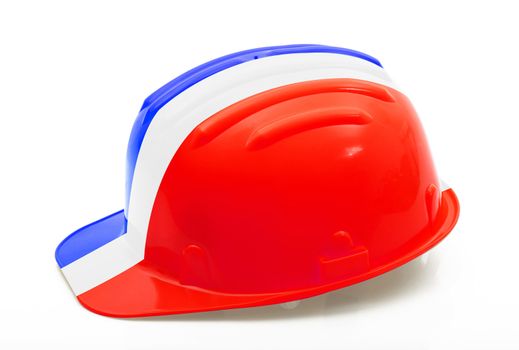 french safety helmet on white background