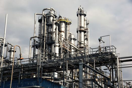Exterior view of plant for refining oil