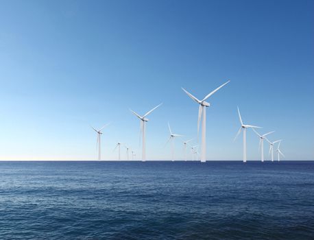 wind turbine in the ocean